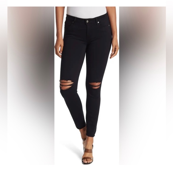 PAIGE - Verdugo Ankle Black Jeans Size 32 - Picture 1 of 8